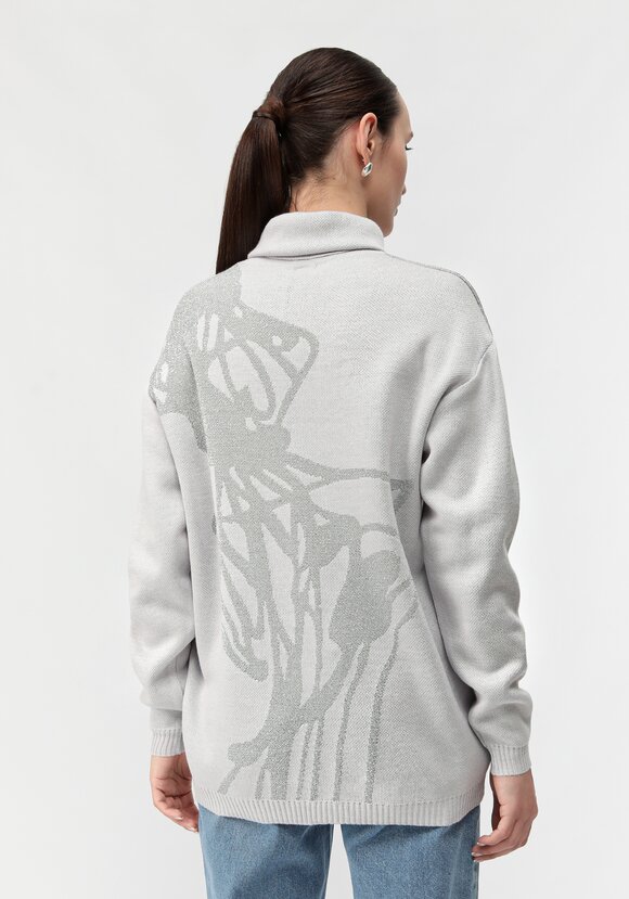 Туника женская с абстракцией и высоким горлом шир.  580, рис. 9