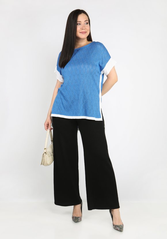 Брюки широкие на резинке из хлопка шир.  580, рис. 10