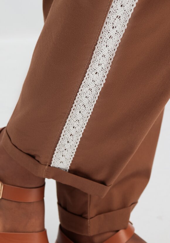 Брюки-бананы с кружевной вставкой шир.  580, рис. 24