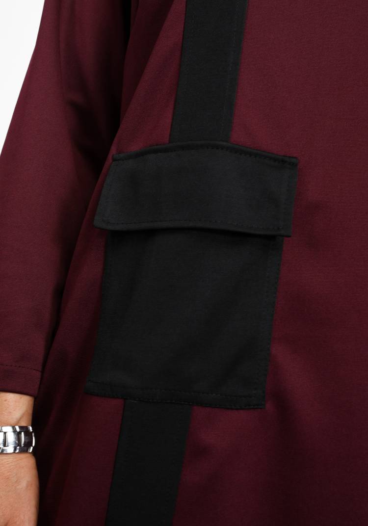 Платье однотонное с контрастной вставкой шир.  750, рис. 4