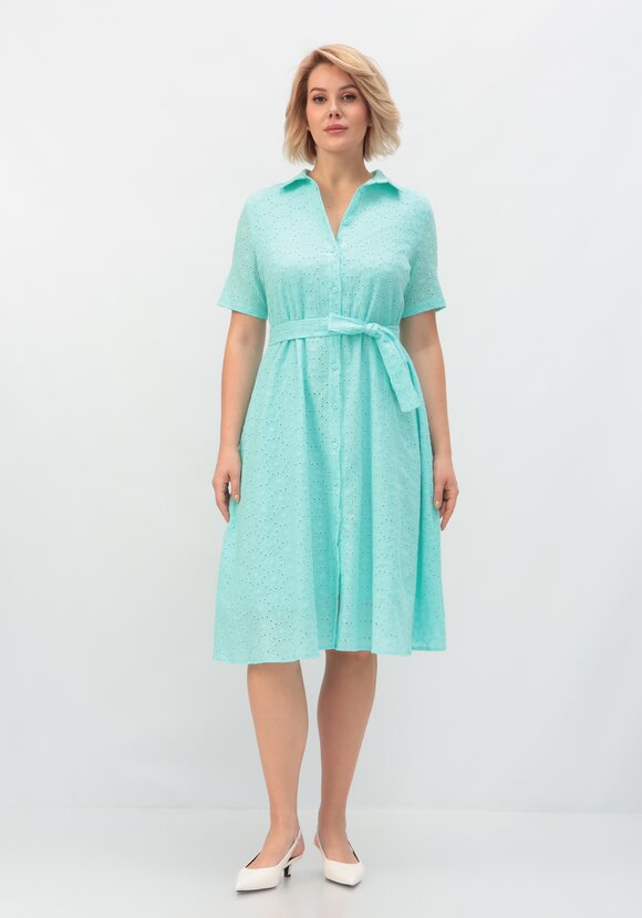 Платье из хлопка с поясом шир.  580, рис. 29