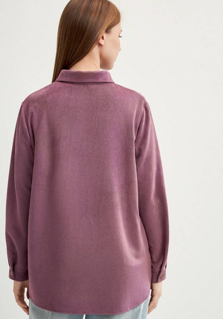 Блуза утепленная на пуговицах шир.  750, рис. 3