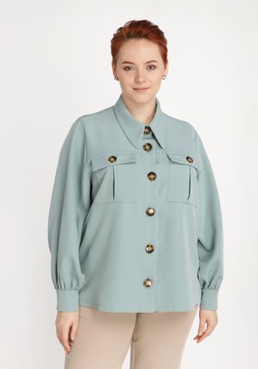 Рубашка утепленная в стиле сафари