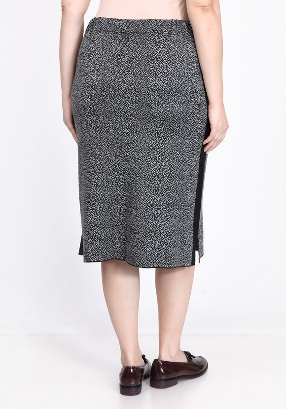 Юбка-карандаш с контрастными лампасами шир.  580, рис. 2