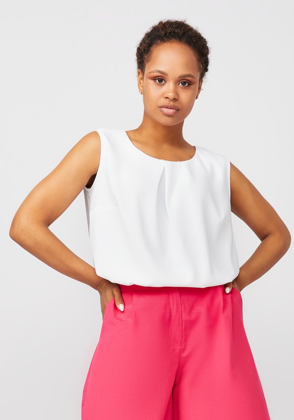 Блуза с декоративными складками Летиция шир.  580, рис. 1