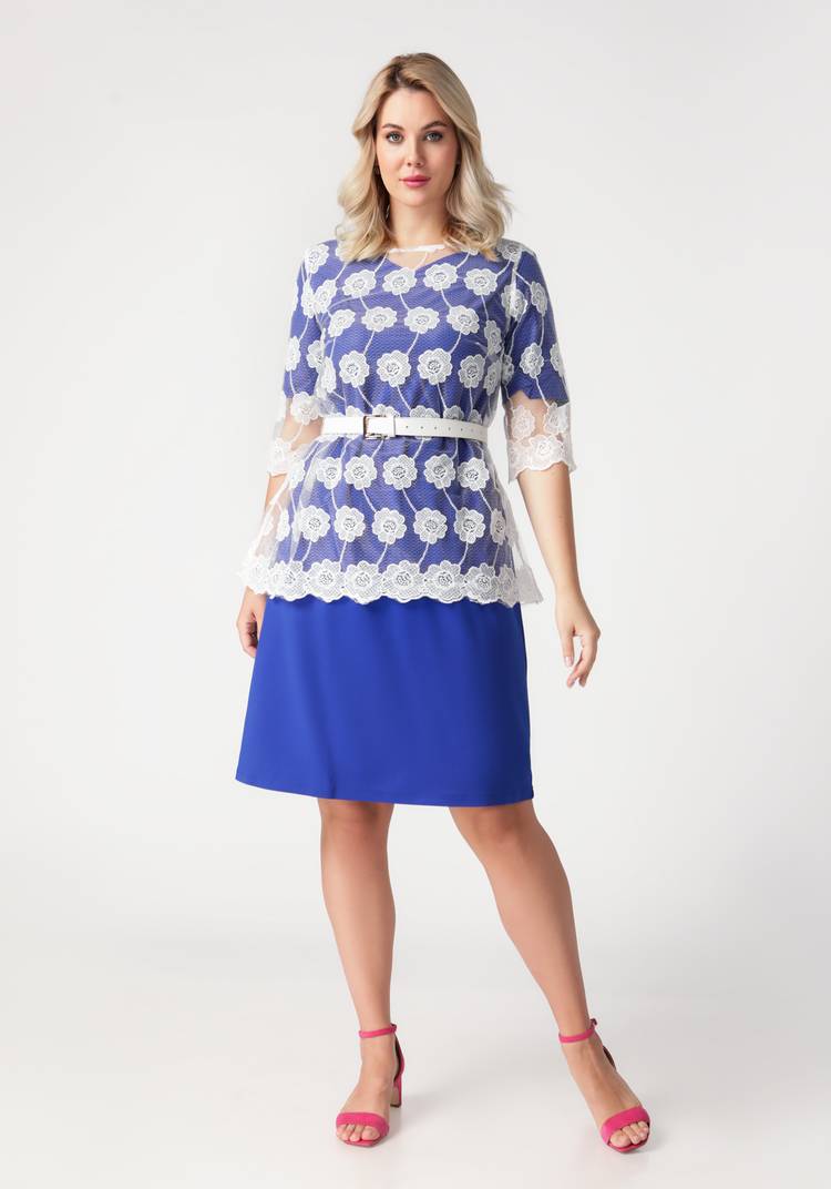 Платье двойка с гипюровой накидкой шир.  750, рис. 8