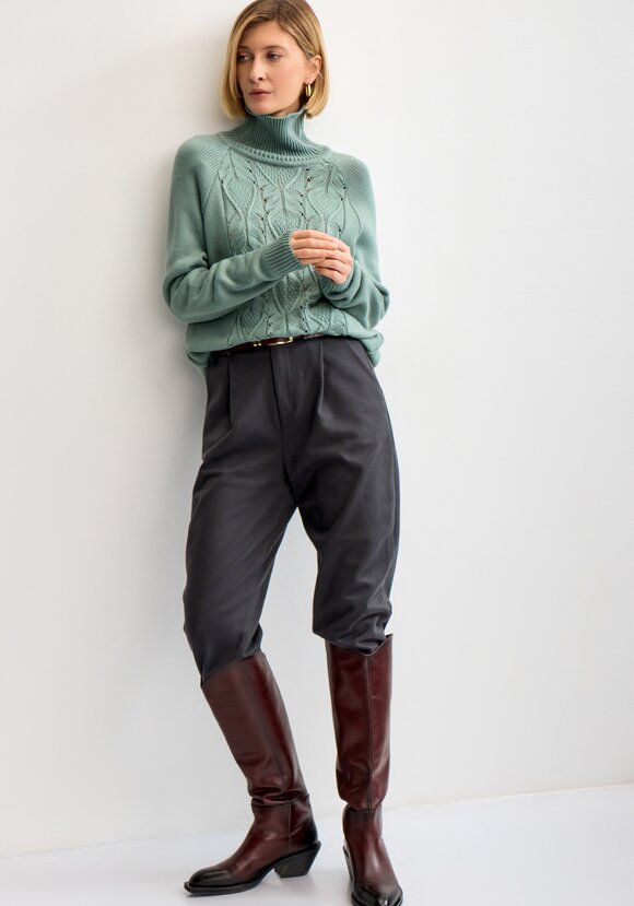 Свитер с ажурным рисунком шир.  580, рис. 2