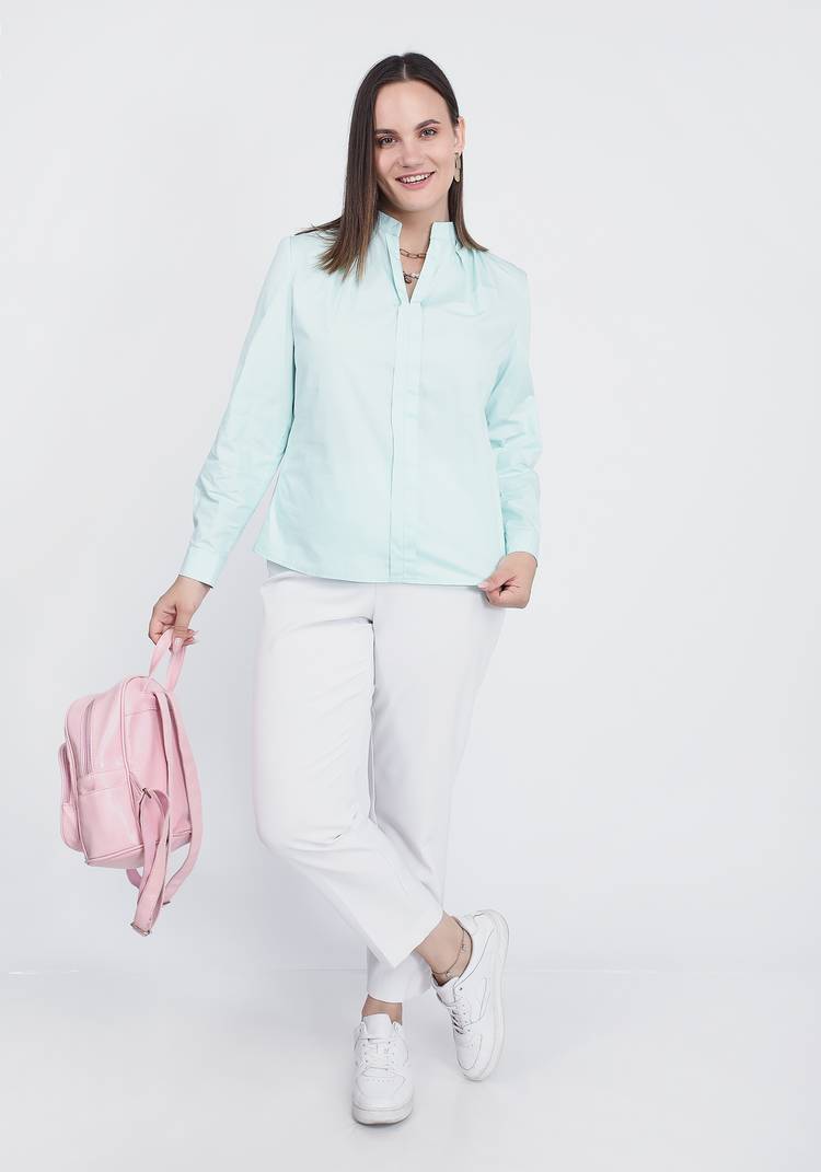 Рубашка с воротником стойка шир.  750, рис. 8