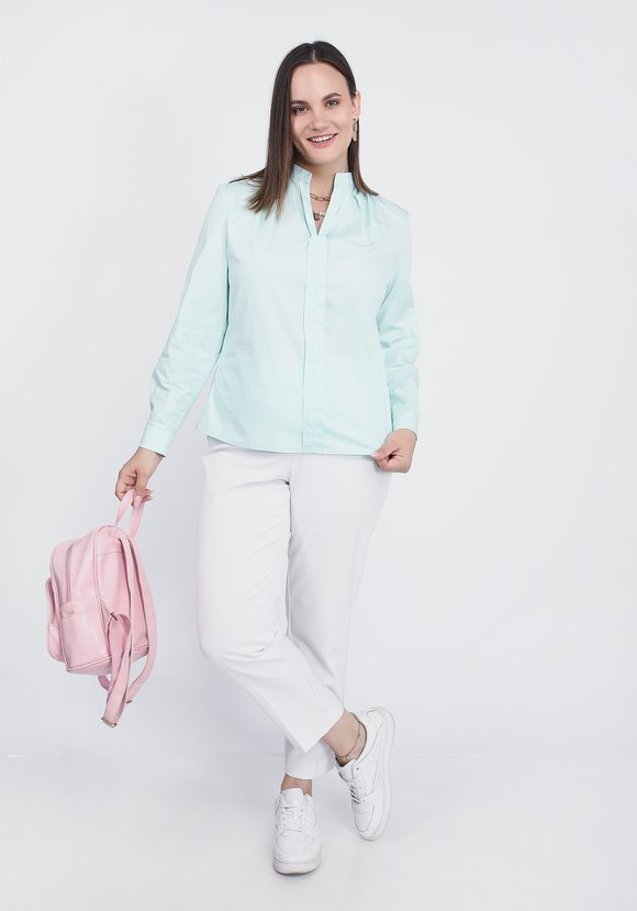 Рубашка с воротником стойка шир.  580, рис. 8