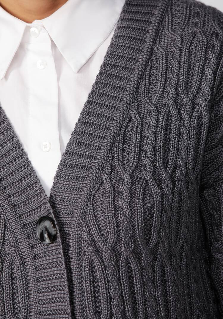 Кардиган удлиненный с объемными косами шир.  750, рис. 16