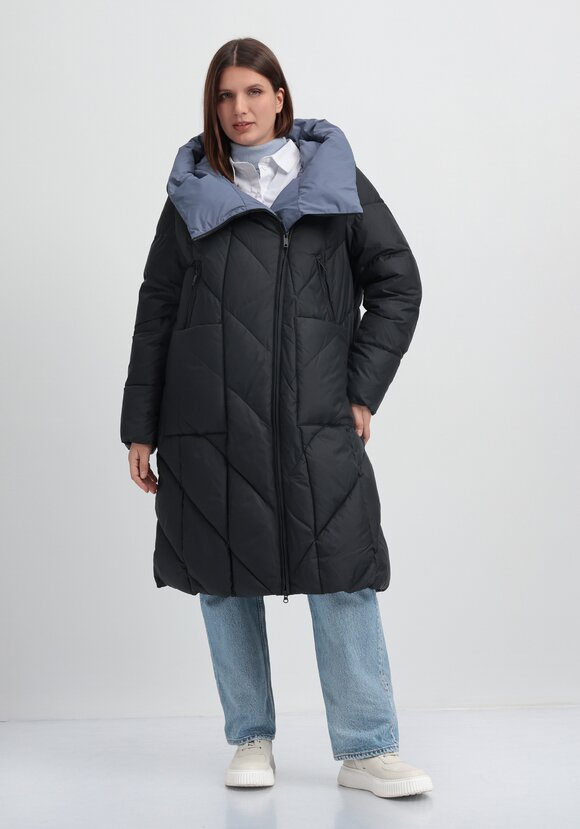 Пуховик с асимметричной молнией шир.  580, рис. 11