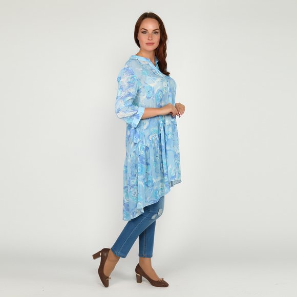 Туника расклешенного кроя с пуговицами шир.  580, рис. 9