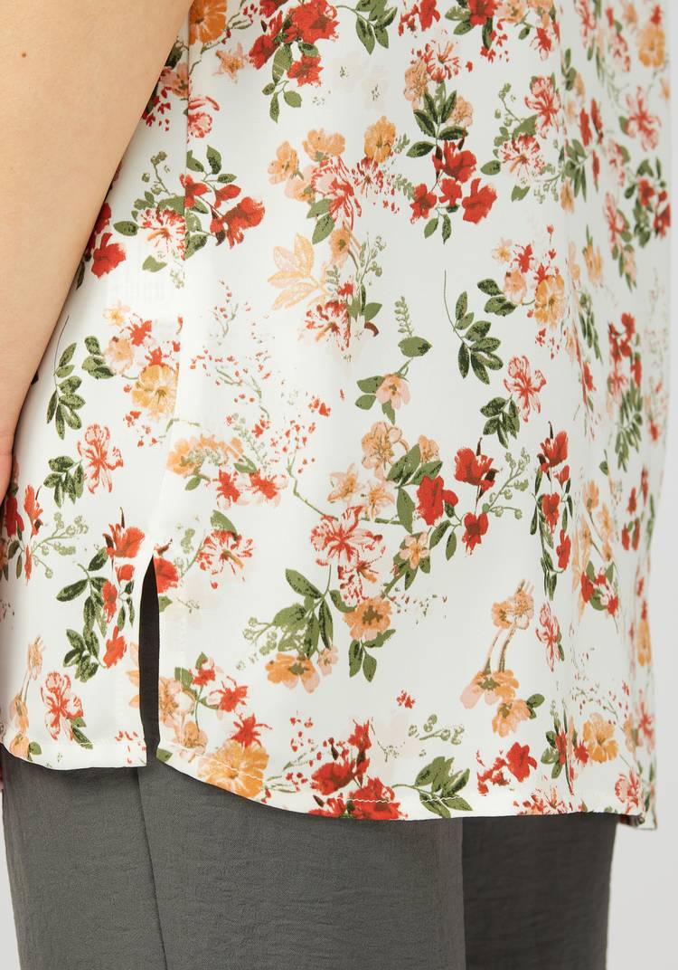 Блуза прямого силуэта с цветочным принтом шир.  750, рис. 21