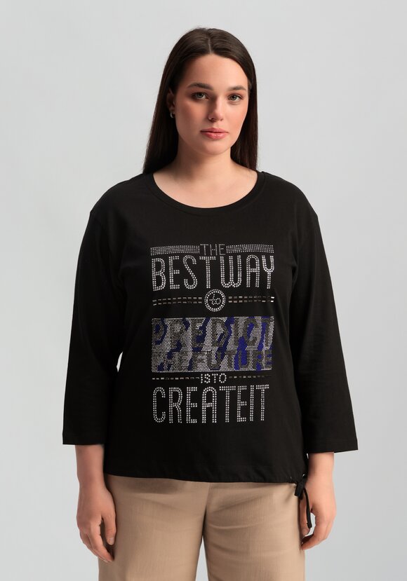 Лонгслив с декором из страз шир.  580, рис. 21