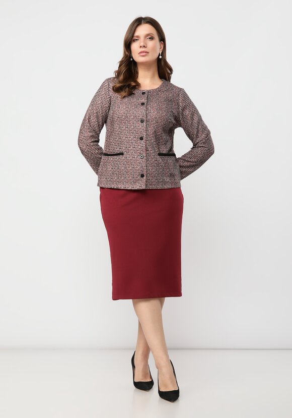 Пиджак укороченный прямого кроя на пуговицах шир.  580, рис. 8