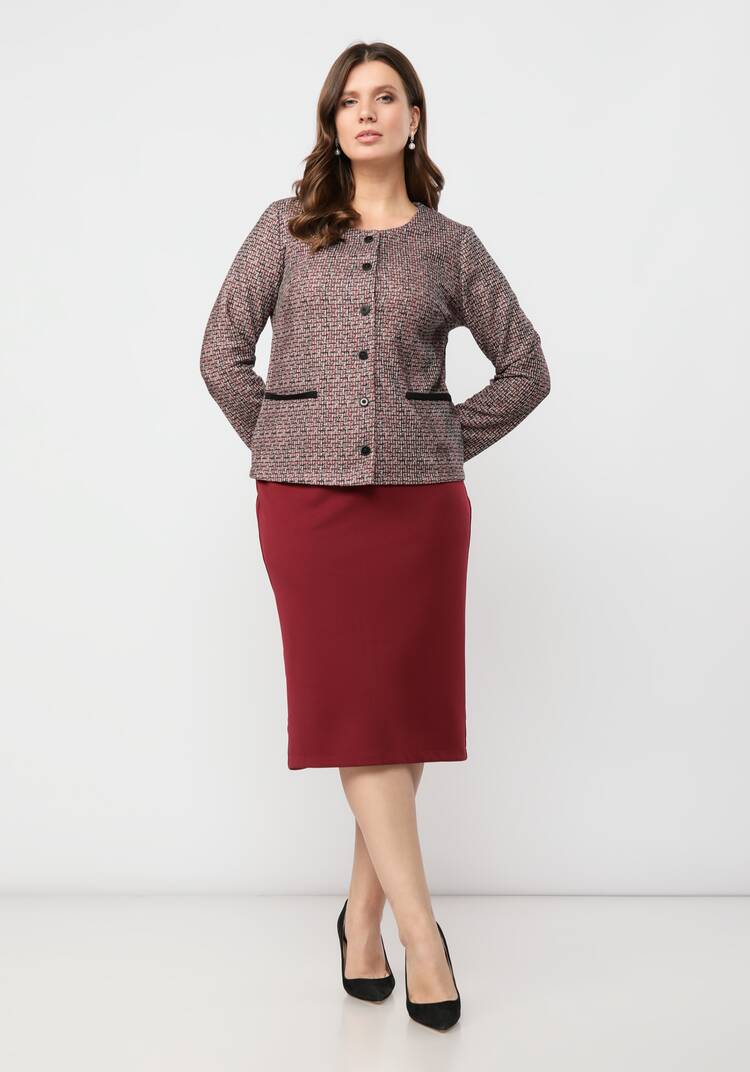 Пиджак укороченный прямого кроя на пуговицах шир.  750, рис. 8