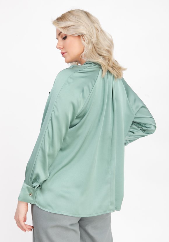 Блуза свободная с бантом шир.  580, рис. 2