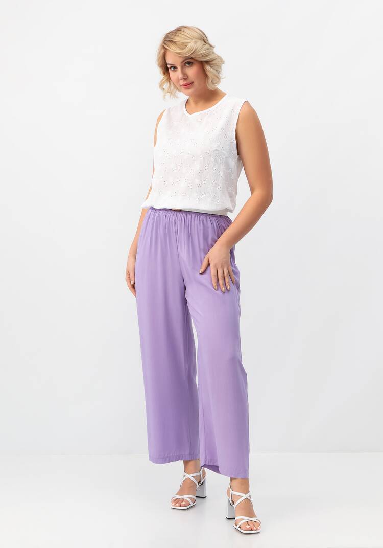 Брюки свободные на резинке по талии шир.  750, рис. 15