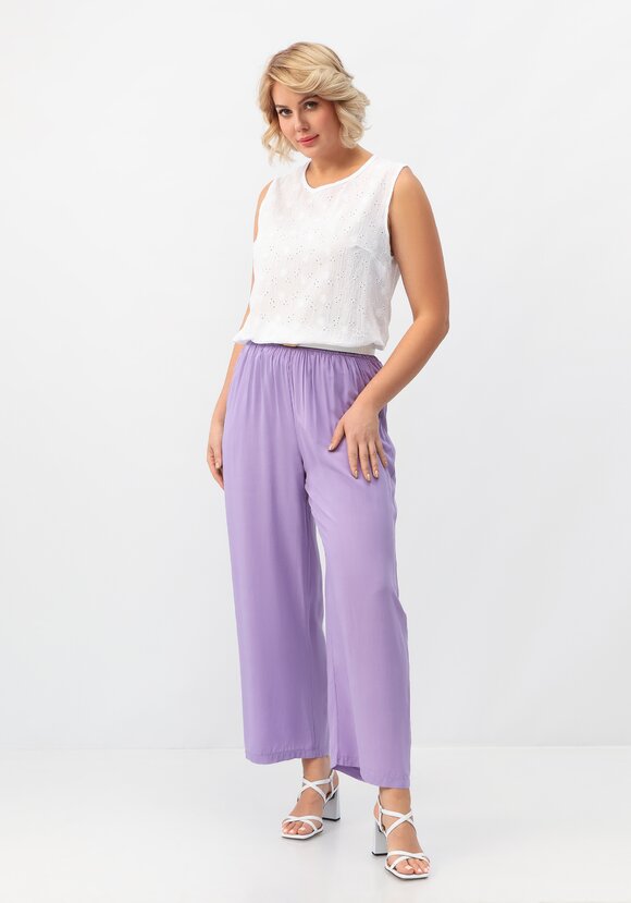 Брюки свободные на резинке по талии шир.  580, рис. 15