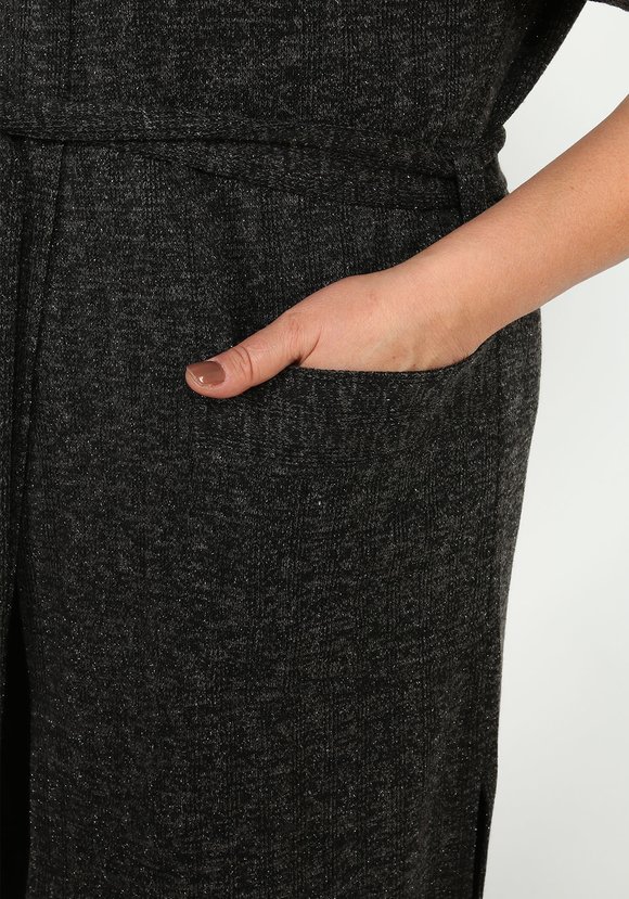 Кардиган с карманами и поясом удлиненный шир.  580, рис. 4