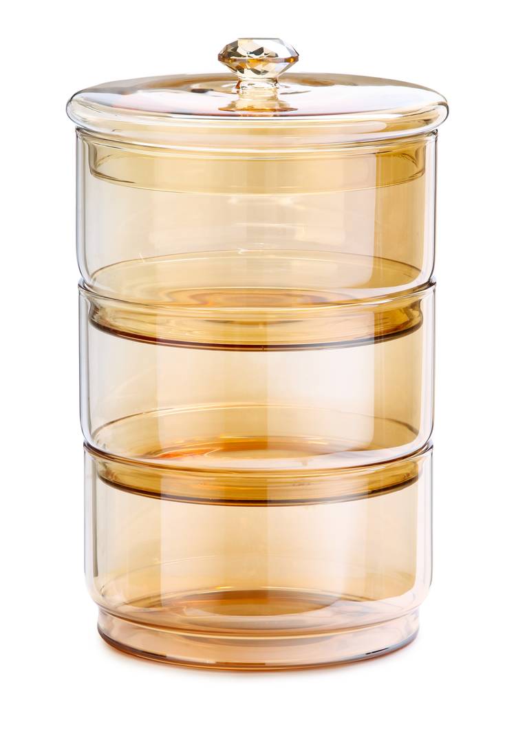 Конфетница с крышкой 3-ярусная Даймонд шир.  750, рис. 5