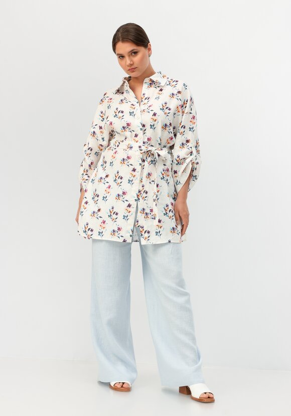 Рубашка удлиненная на поясе шир.  580, рис. 15