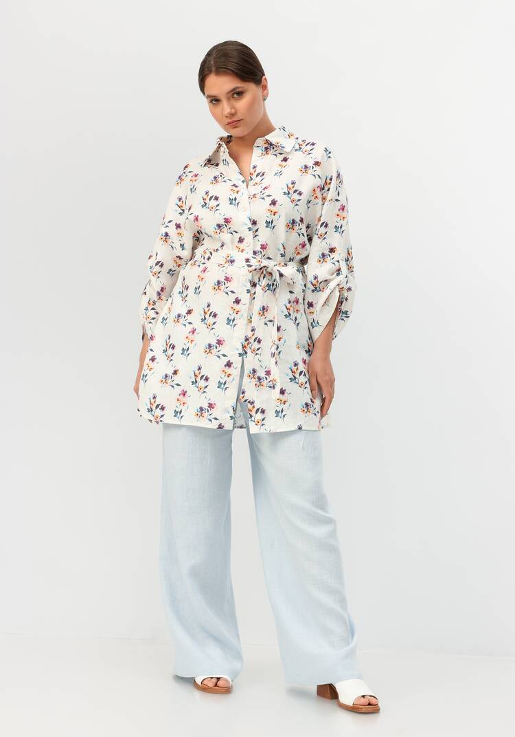 Рубашка удлиненная на поясе шир.  750, рис. 15