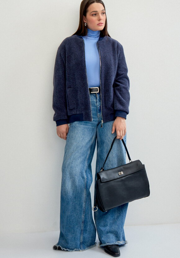 Бомбер на молнии с воротником-стойкой шир.  580, рис. 2