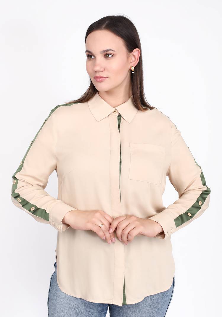 Блуза прямого силуэта с лампасами шир.  750, рис. 5