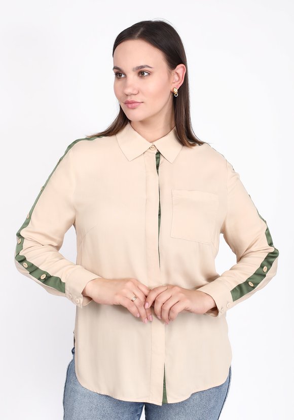 Блуза прямого силуэта с лампасами шир.  580, рис. 5