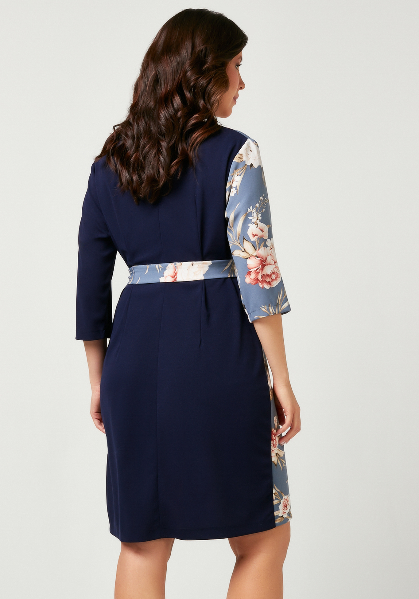 Платье на запах с цветочным принтом Bianka Modeno, размер 50 - фото 8