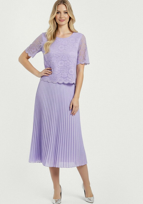 Платье комбинированное с ажурной тканью шир.  580, рис. 15