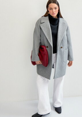 Пальто на подкладе однобортное