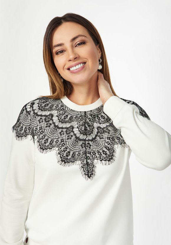 Свитшот с отделкой из гипюра шир.  580, рис. 8