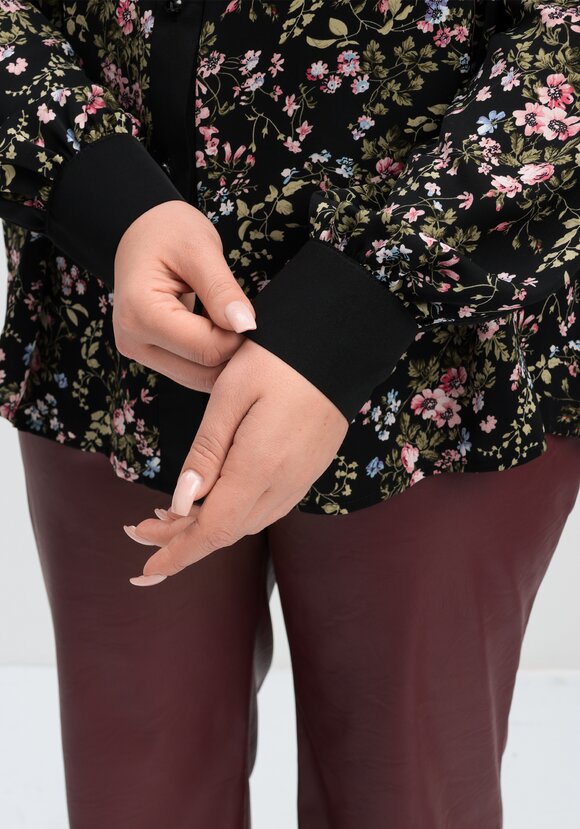 Блуза комбинированная прямого кроя шир.  580, рис. 6