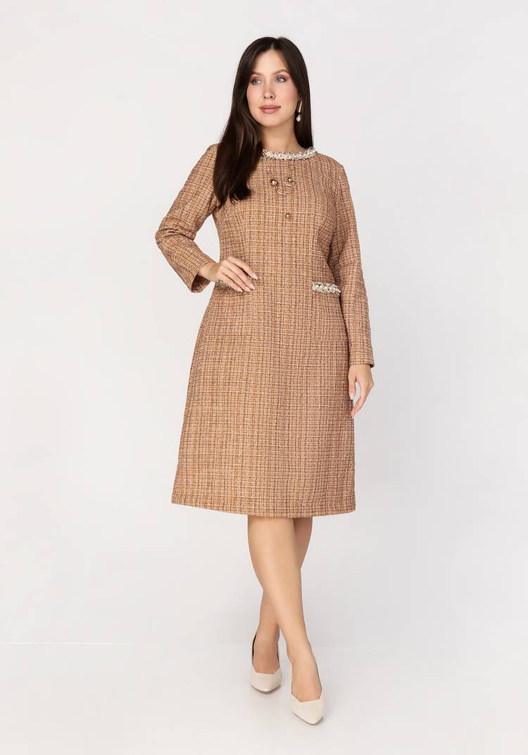 Платье с декоративной тесьмой шир.  750, рис. 5