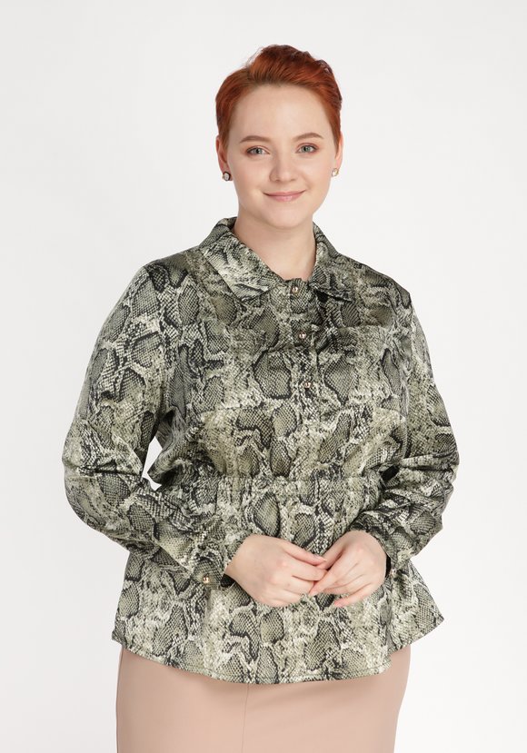 Блуза со змеиным принтом шир.  580, рис. 1