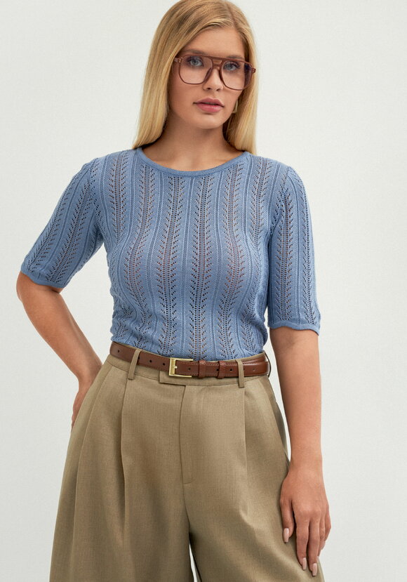 Джемпер с ажурным вертикальным рисунком шир.  580, рис. 15