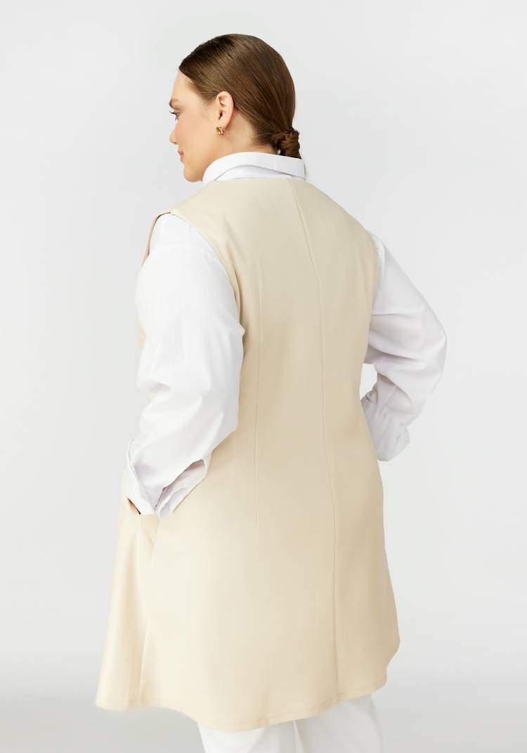 Жилет на молнии с круглым воротом шир.  750, рис. 8