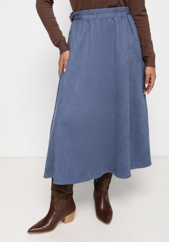 Юбка из экозамши А-силуэта шир.  580, рис. 16