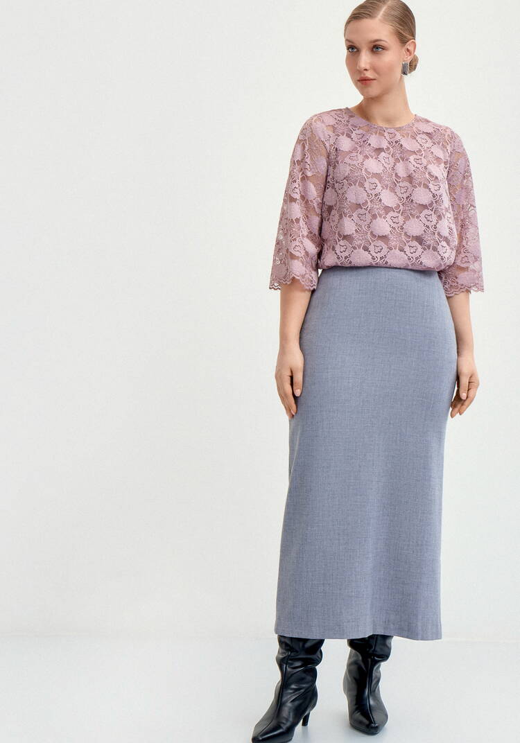 Туника из кружева с топом шир.  750, рис. 17