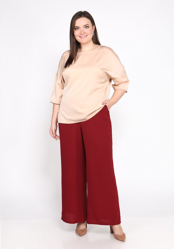 Блуза базовая однотонная шир.  580, рис. 9