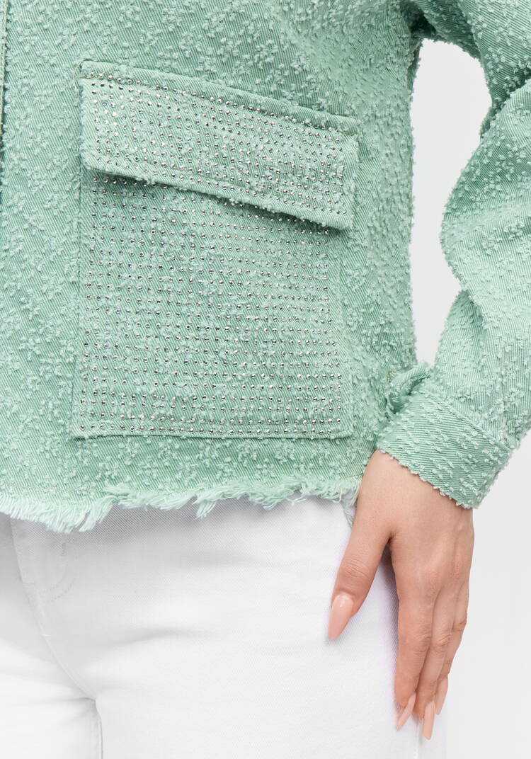 Куртка со стразами Инесса шир.  750, рис. 6