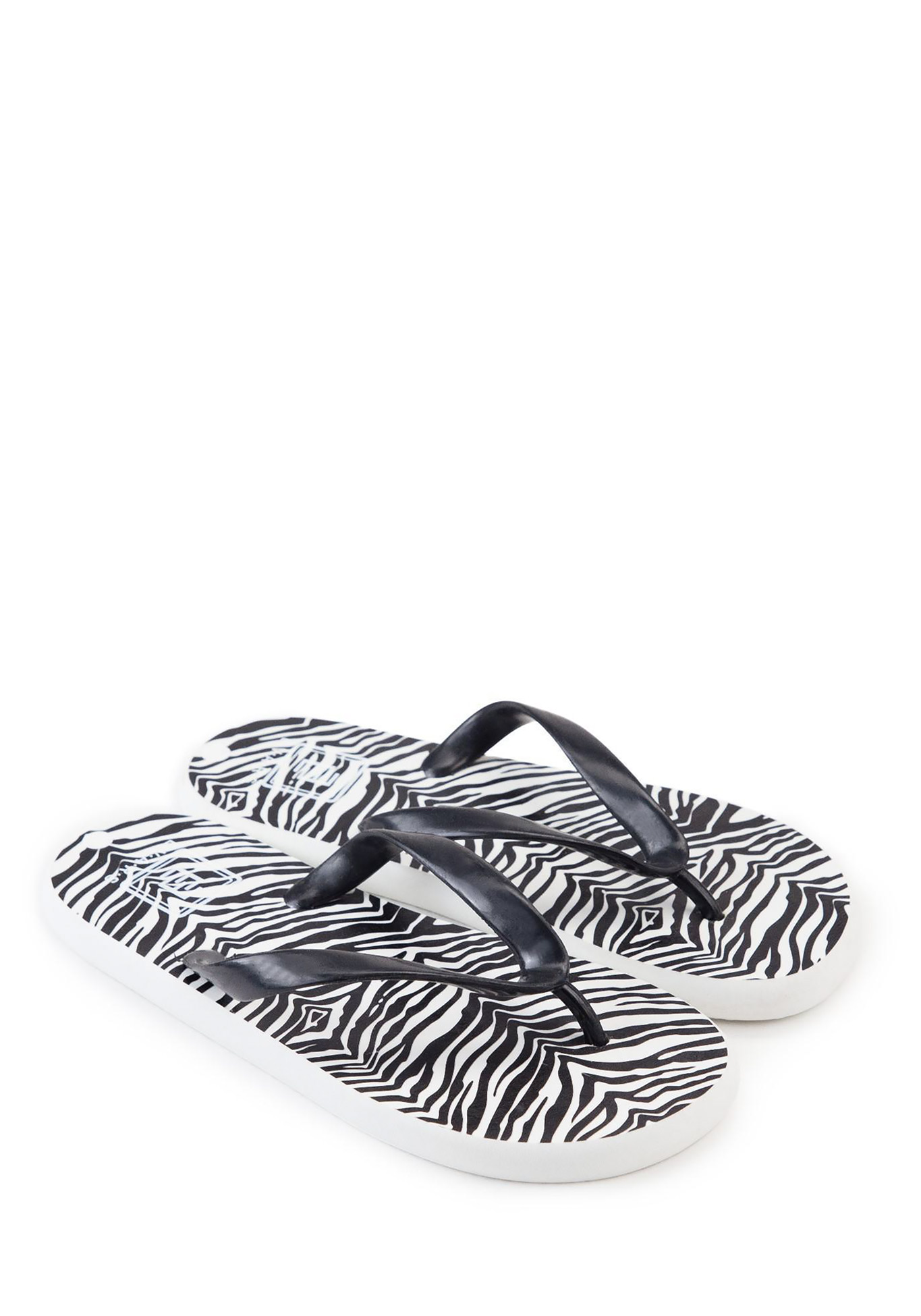 Сланцы женские "Zebra", размер 39, цвет белый/черный - фото 1