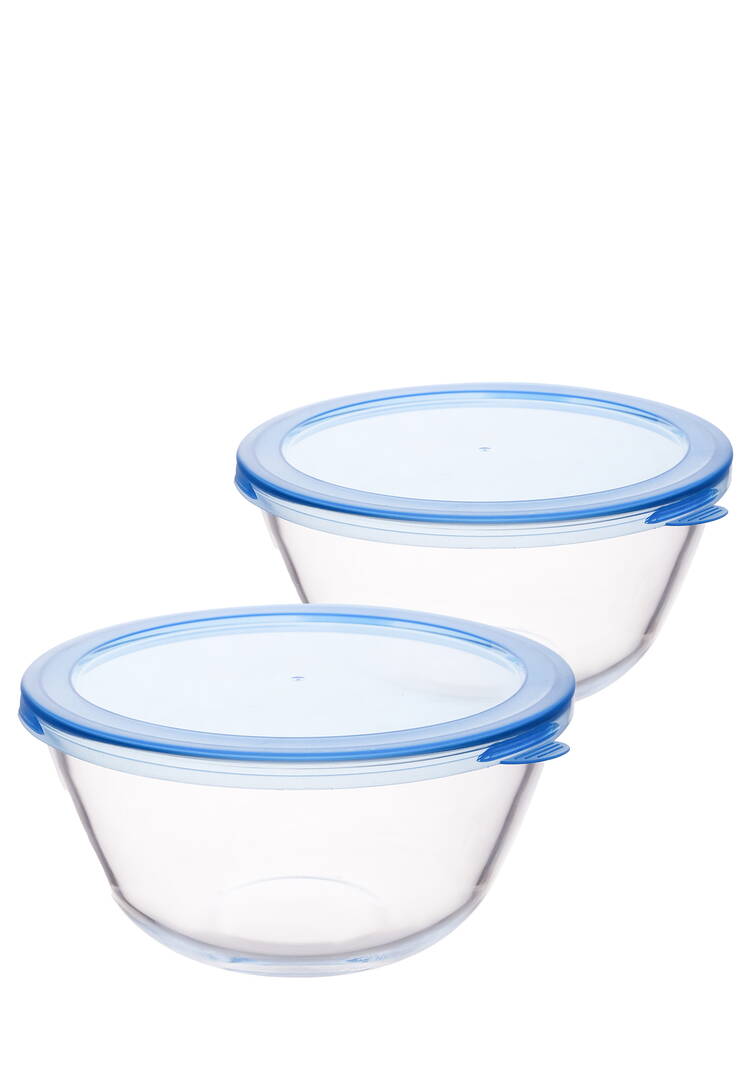 Миски стеклянные с крышкой, набор из 2 шт. шир.  750, рис. 3