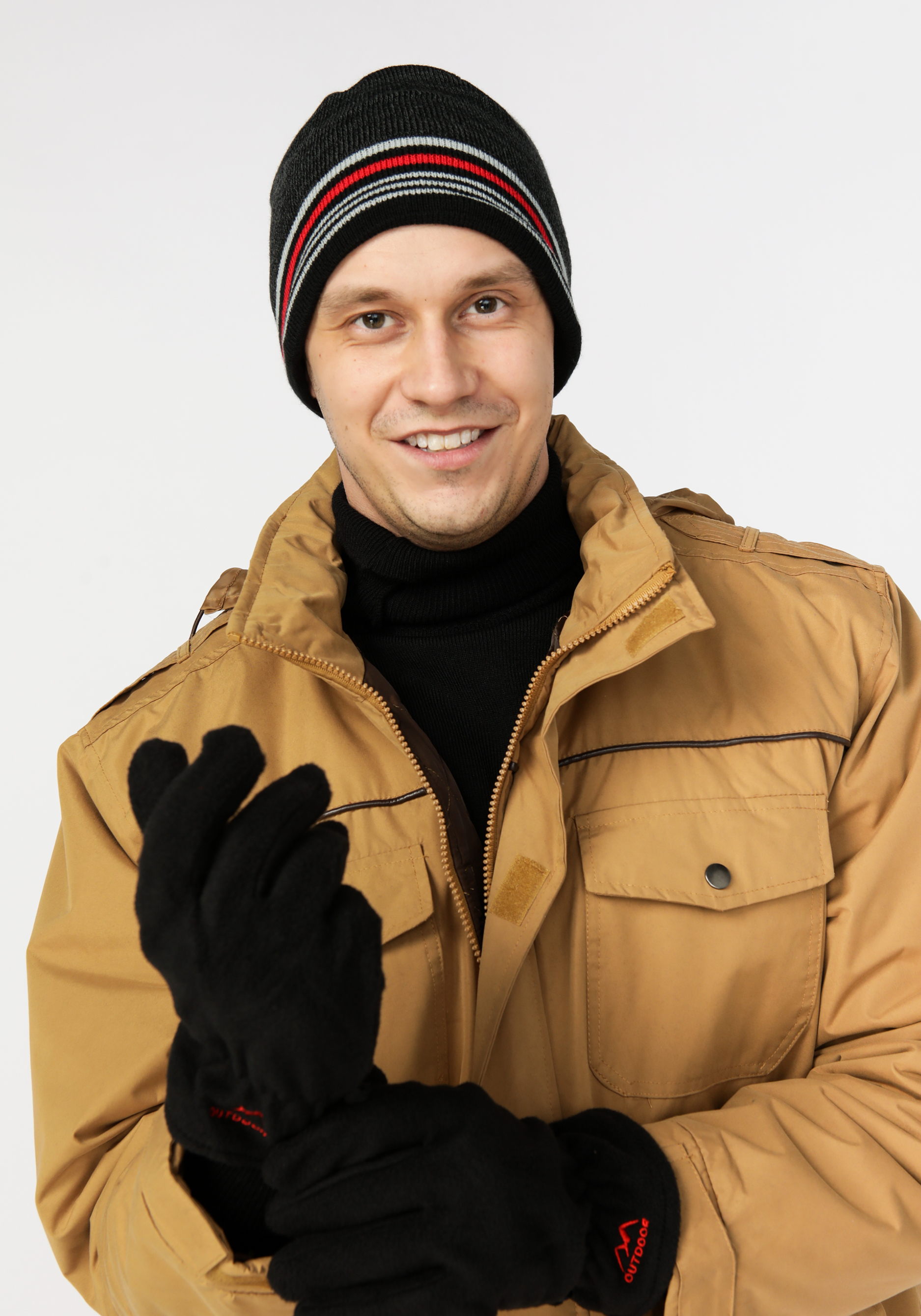 Комплект шапка + перчатки "Антуан"
