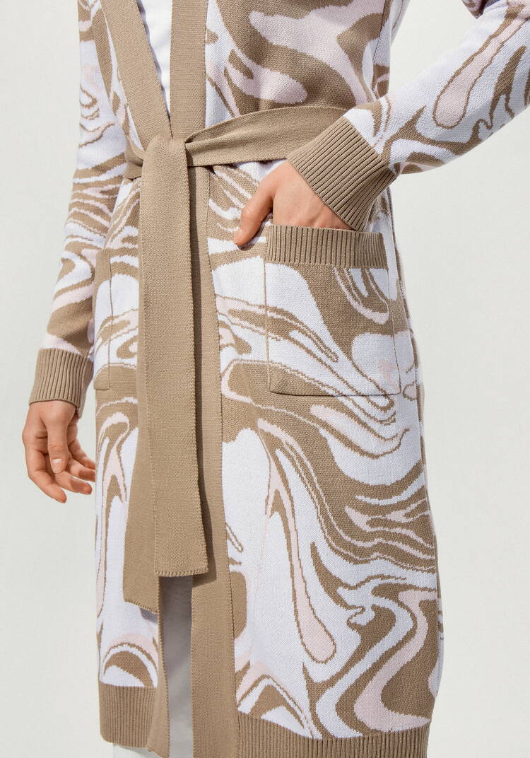 Кардиган с акварельным принтом шир.  750, рис. 13