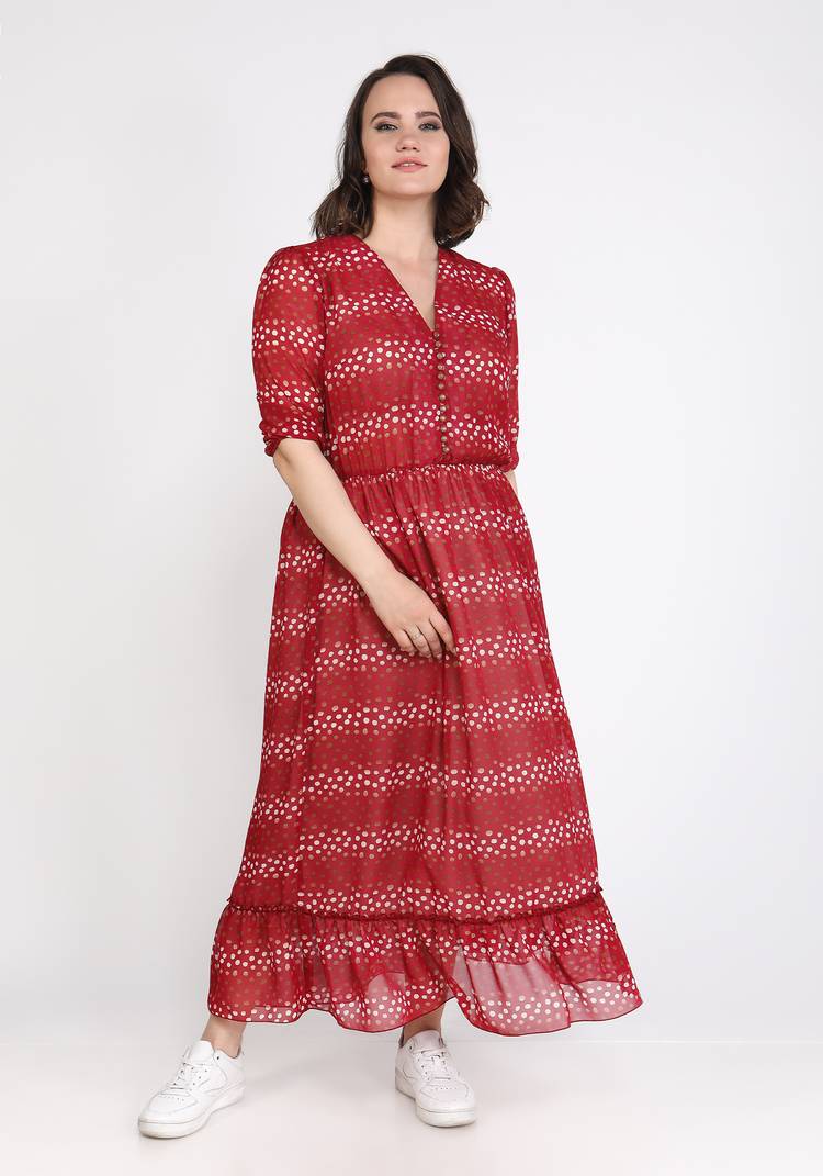 Платье с объемным рукавом Глория шир.  750, рис. 4