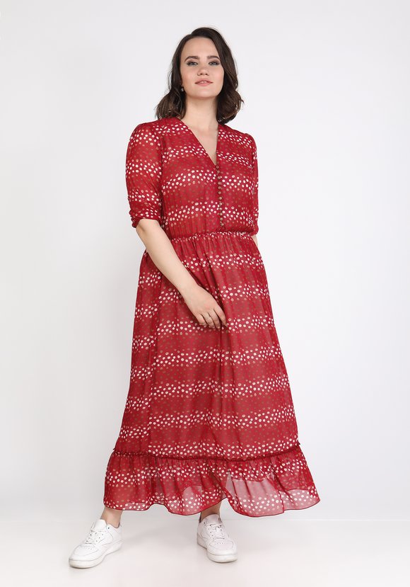 Платье с объемным рукавом Глория шир.  580, рис. 4