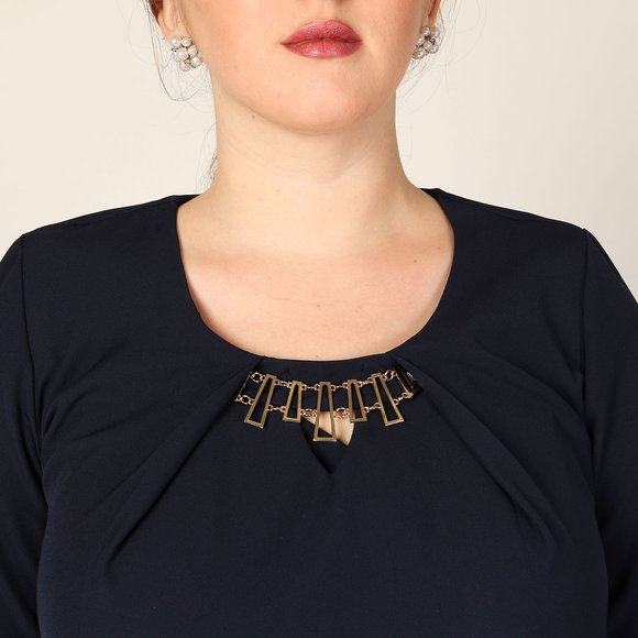 Платье-миди с карманами и украшением шир.  580, рис. 7